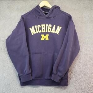 Michigan Wolverines Navy Blue Hoodie Men Medium Sweatshirt